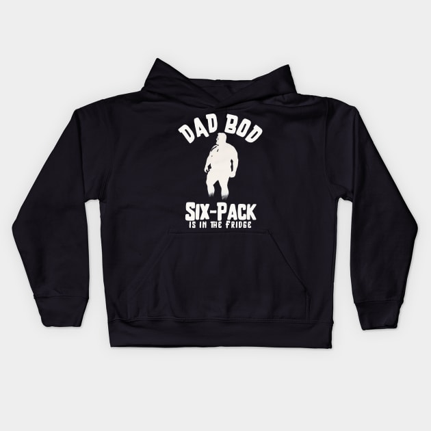 Dad Bod Six Pack is in the Fridge Kids Hoodie by Snoe